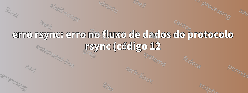 erro rsync: erro no fluxo de dados do protocolo rsync (código 12) em io.c(600)