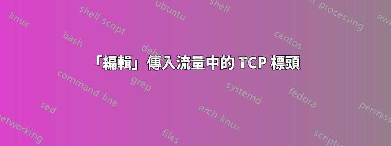 「編輯」傳入流量中的 TCP 標頭