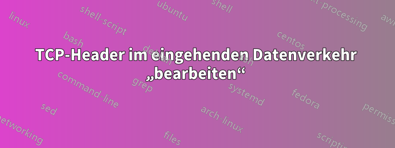 TCP-Header im eingehenden Datenverkehr „bearbeiten“