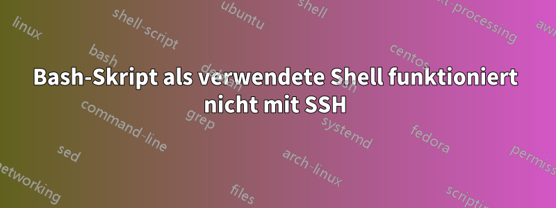 Bash-Skript als verwendete Shell funktioniert nicht mit SSH