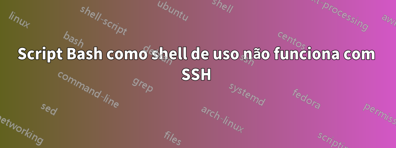 Script Bash como shell de uso não funciona com SSH