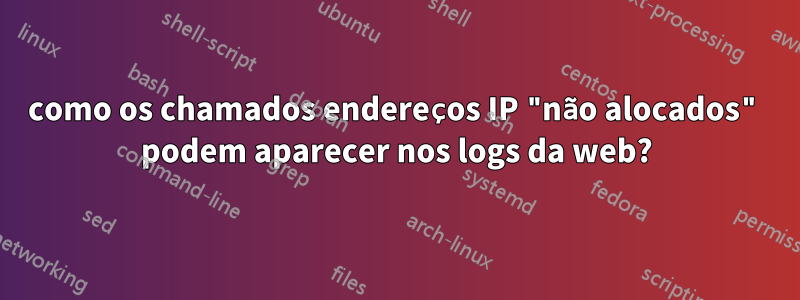 como os chamados endereços IP "não alocados" podem aparecer nos logs da web?