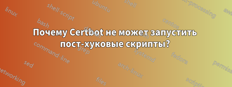 Почему Certbot не может запустить пост-хуковые скрипты?