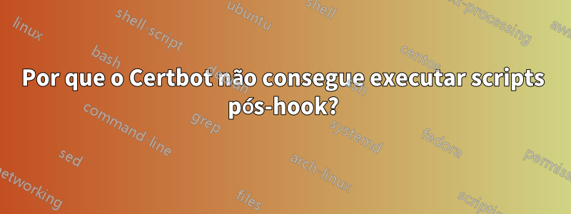 Por que o Certbot não consegue executar scripts pós-hook?