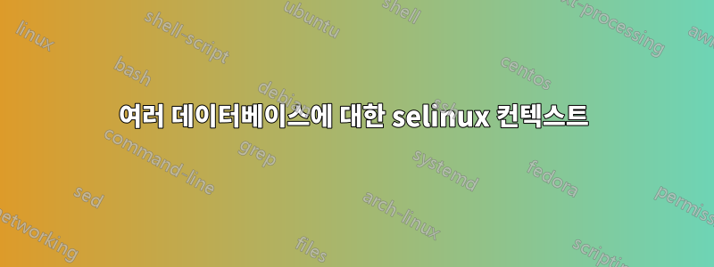 여러 데이터베이스에 대한 selinux 컨텍스트