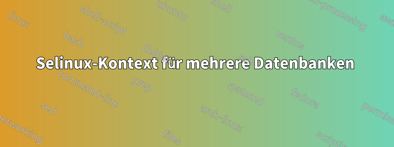 Selinux-Kontext für mehrere Datenbanken