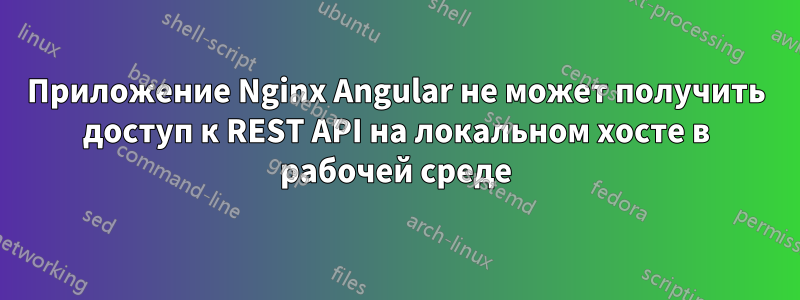 Приложение Nginx Angular не может получить доступ к REST API на локальном хосте в рабочей среде