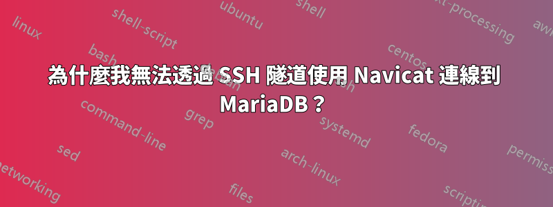 為什麼我無法透過 SSH 隧道使用 Navicat 連線到 MariaDB？