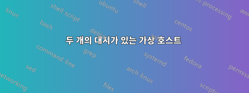 두 개의 대시가 있는 가상 호스트