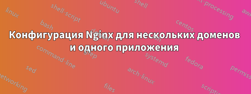 Конфигурация Nginx для нескольких доменов и одного приложения