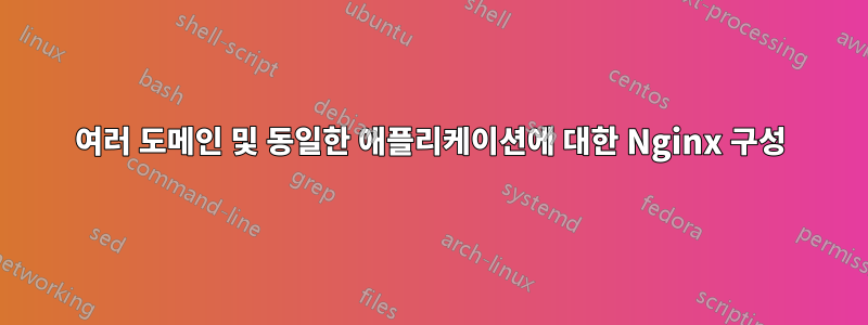 여러 도메인 및 동일한 애플리케이션에 대한 Nginx 구성