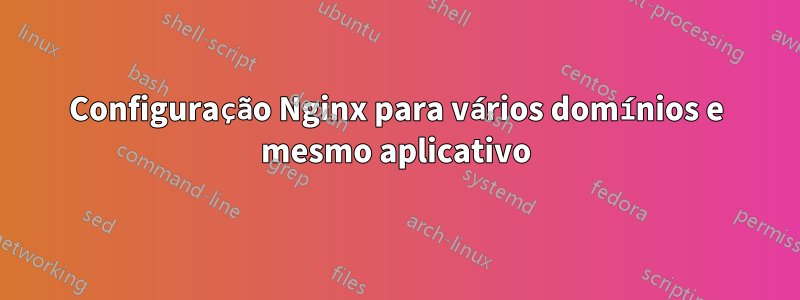 Configuração Nginx para vários domínios e mesmo aplicativo