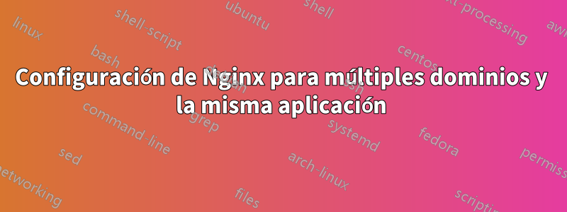 Configuración de Nginx para múltiples dominios y la misma aplicación