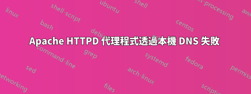 Apache HTTPD 代理程式透過本機 DNS 失敗