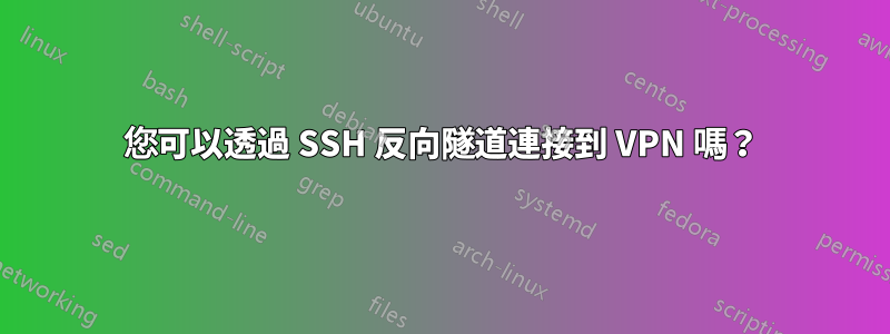 您可以透過 SSH 反向隧道連接到 VPN 嗎？