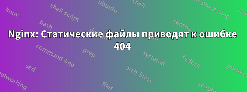 Nginx: Статические файлы приводят к ошибке 404