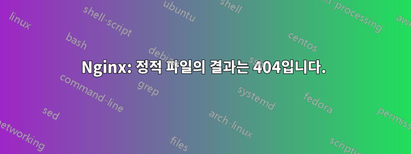 Nginx: 정적 파일의 결과는 404입니다.