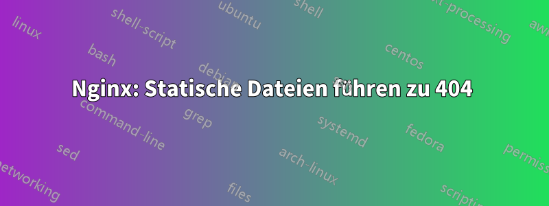 Nginx: Statische Dateien führen zu 404