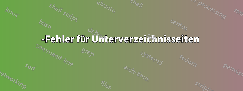 404-Fehler für Unterverzeichnisseiten