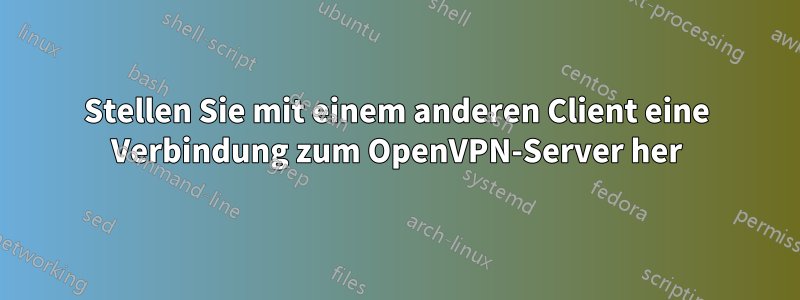 Stellen Sie mit einem anderen Client eine Verbindung zum OpenVPN-Server her