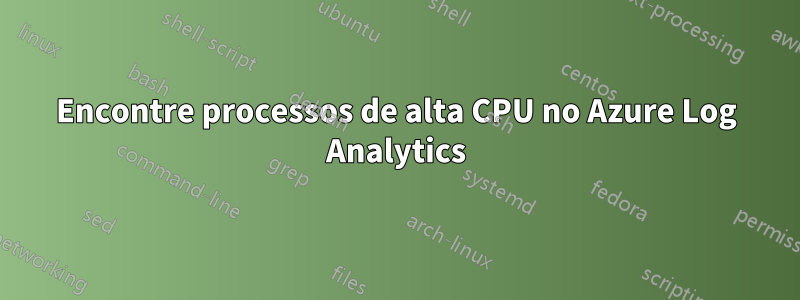 Encontre processos de alta CPU no Azure Log Analytics