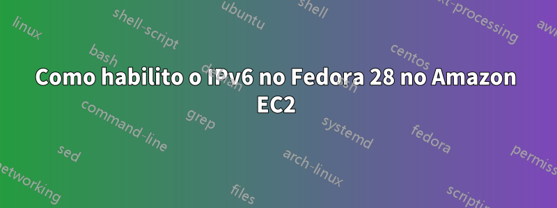 Como habilito o IPv6 no Fedora 28 no Amazon EC2