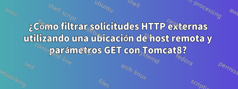 ¿Cómo filtrar solicitudes HTTP externas utilizando una ubicación de host remota y parámetros GET con Tomcat8?