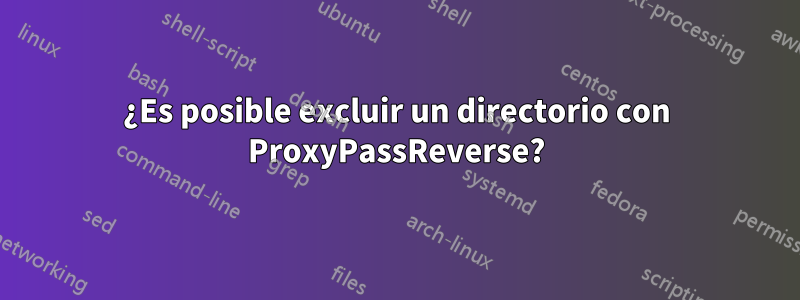 ¿Es posible excluir un directorio con ProxyPassReverse?