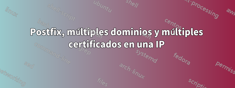 Postfix, múltiples dominios y múltiples certificados en una IP