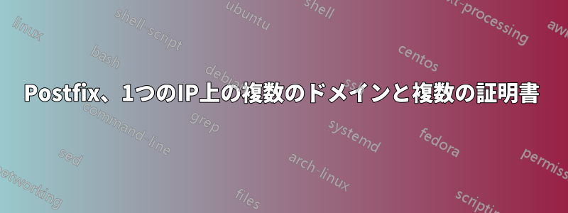 Postfix、1つのIP上の複数のドメインと複数の証明書