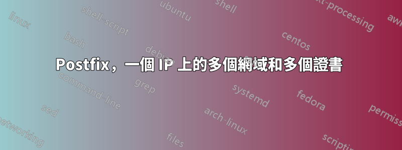 Postfix，一個 IP 上的多個網域和多個證書