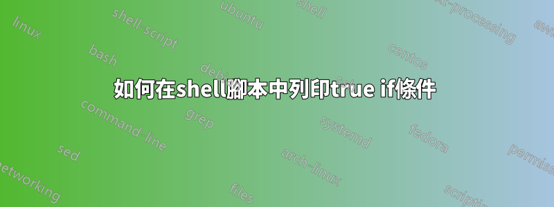 如何在shell腳本中列印true if條件