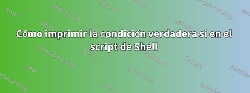 Cómo imprimir la condición verdadera si en el script de Shell