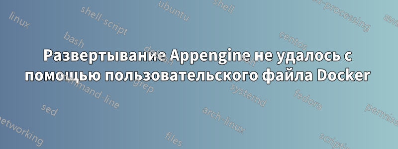 Развертывание Appengine не удалось с помощью пользовательского файла Docker