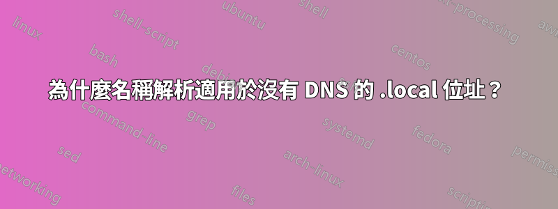 為什麼名稱解析適用於沒有 DNS 的 .local 位址？