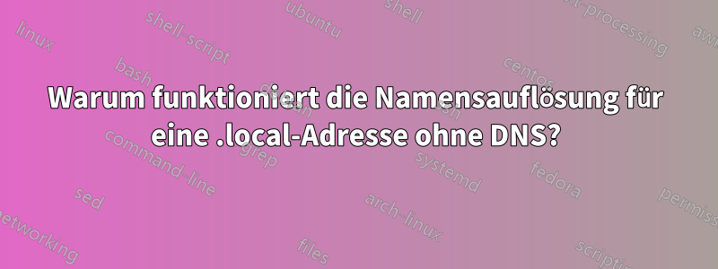 Warum funktioniert die Namensauflösung für eine .local-Adresse ohne DNS?