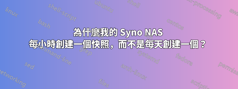 為什麼我的 Syno NAS 每小時創建一個快照，而不是每天創建一個？