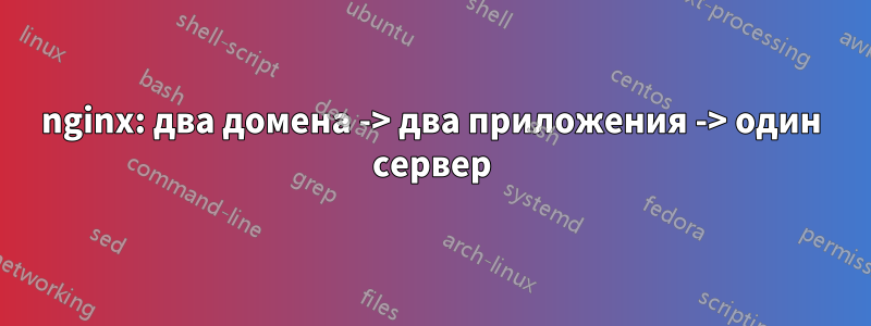 nginx: два домена -> два приложения -> один сервер