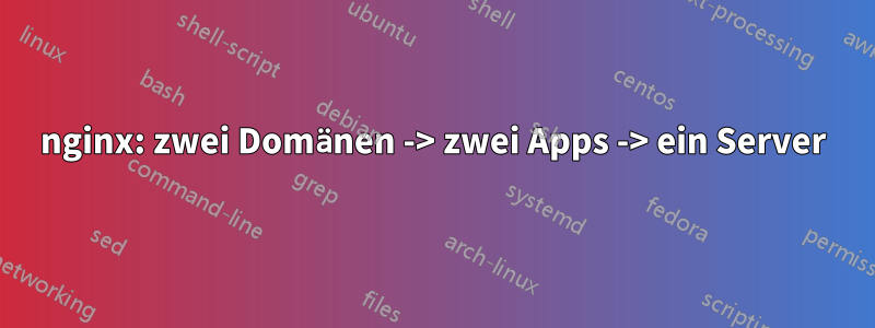 nginx: zwei Domänen -> zwei Apps -> ein Server