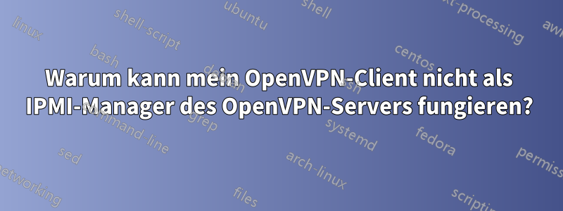 Warum kann mein OpenVPN-Client nicht als IPMI-Manager des OpenVPN-Servers fungieren?