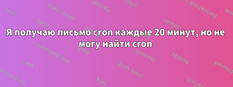 Я получаю письмо cron каждые 20 минут, но не могу найти cron