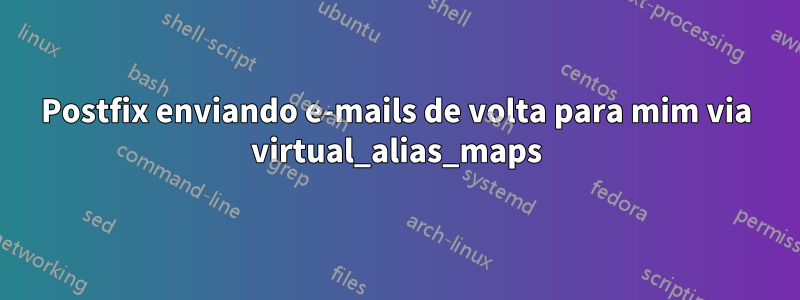 Postfix enviando e-mails de volta para mim via virtual_alias_maps