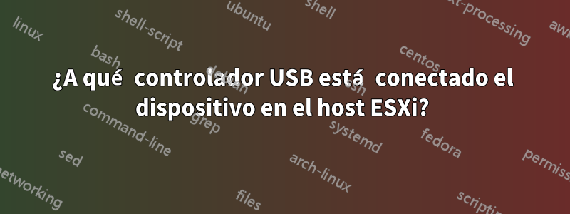 ¿A qué controlador USB está conectado el dispositivo en el host ESXi?