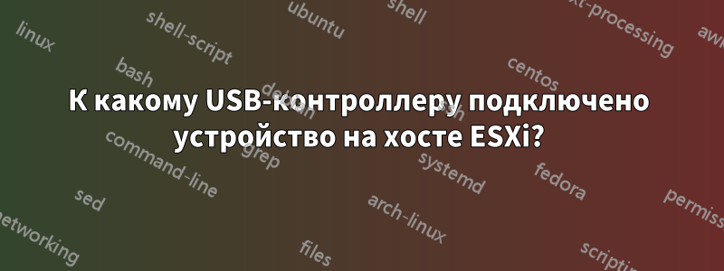 К какому USB-контроллеру подключено устройство на хосте ESXi?