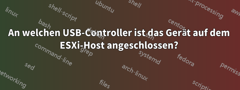 An welchen USB-Controller ist das Gerät auf dem ESXi-Host angeschlossen?