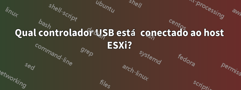 Qual controlador USB está conectado ao host ESXi?