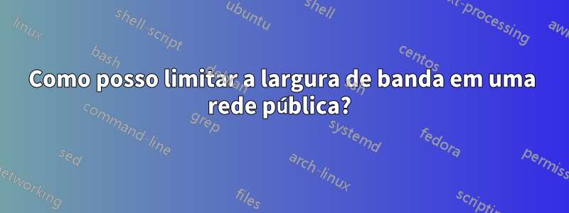 Como posso limitar a largura de banda em uma rede pública? 