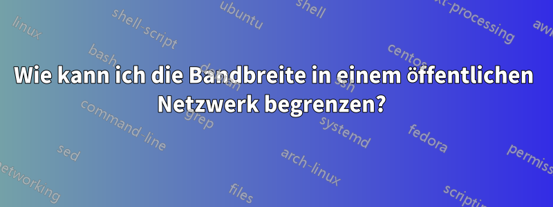 Wie kann ich die Bandbreite in einem öffentlichen Netzwerk begrenzen? 