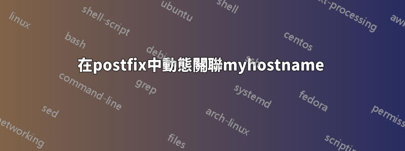 在postfix中動態關聯myhostname