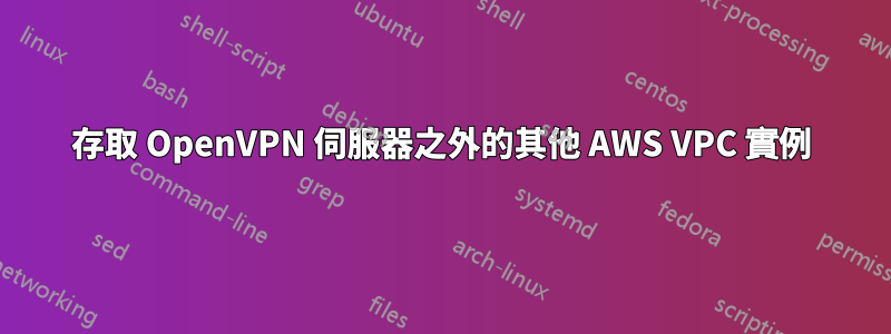 存取 OpenVPN 伺服器之外的其他 AWS VPC 實例